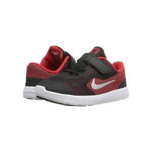 Nike Revolution 3 Toddler Sneakers | Black/Red/White